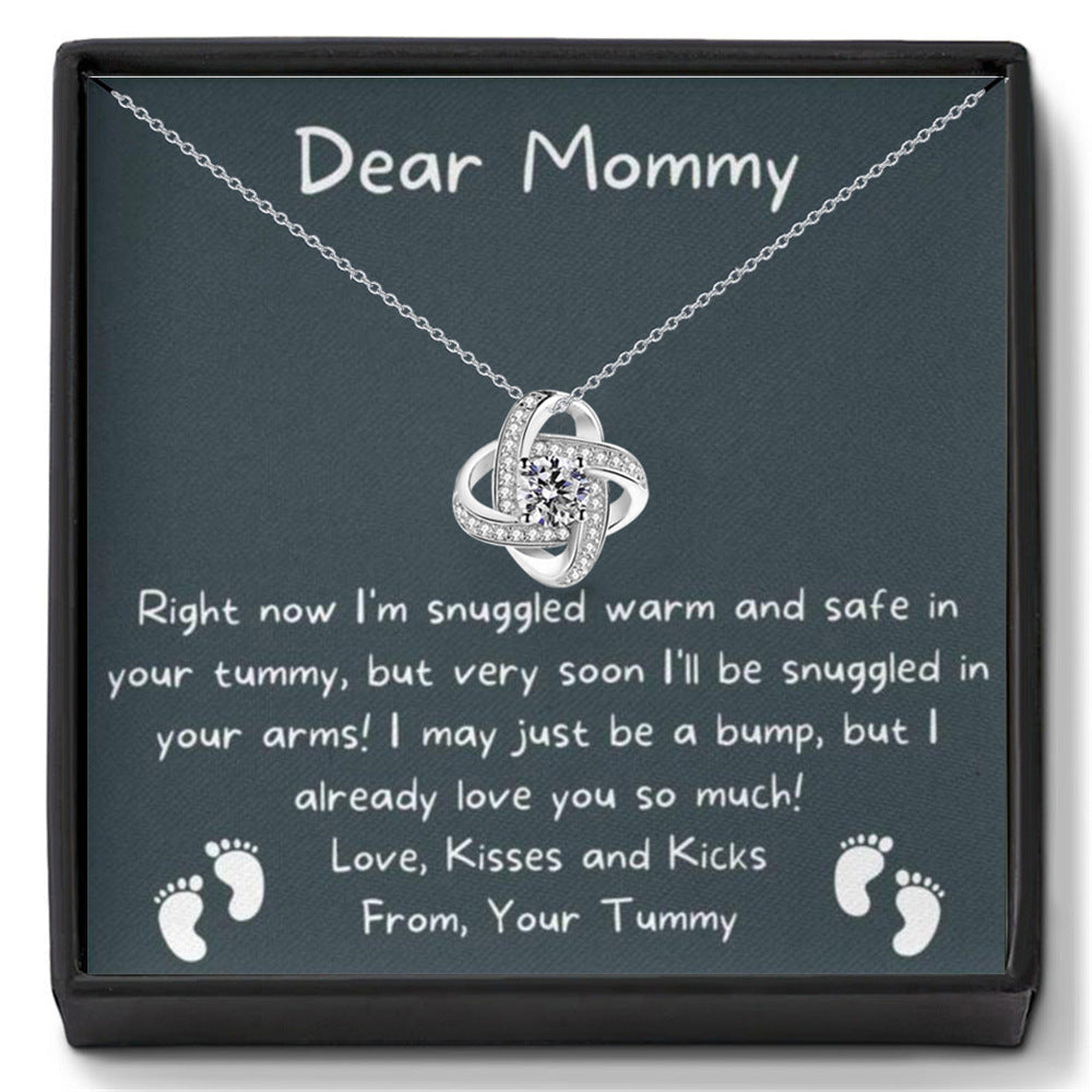 Four-leaf clover necklace gift for Mother