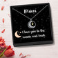 Moon and Stars necklace gift for mother