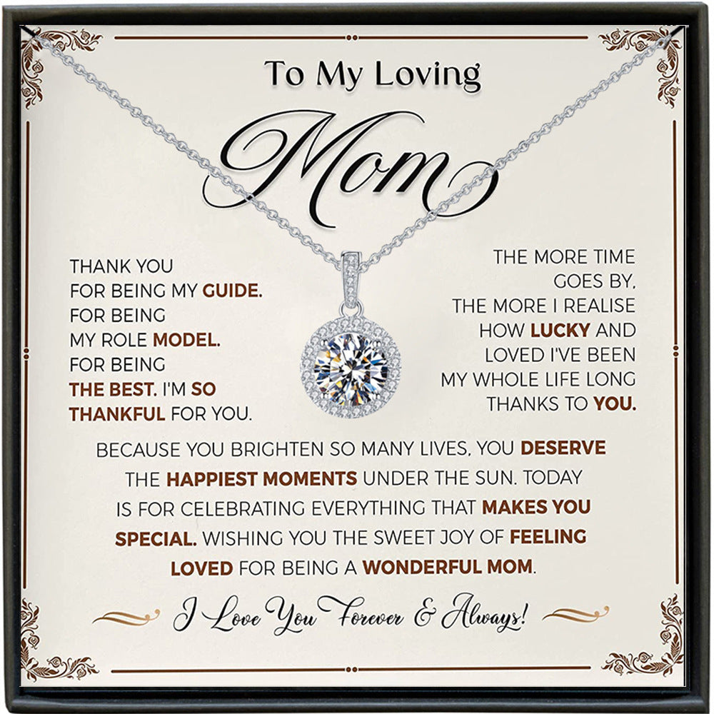 Full moon night necklace gift for mom