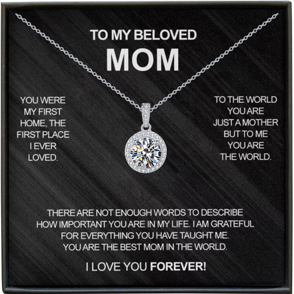 Full moon night necklace gift for mom