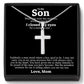 Cross necklace gift for son