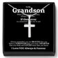 Cross necklace gift for grandson