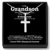 Cross necklace gift for grandson