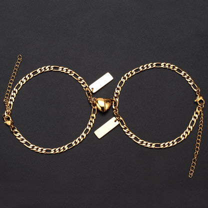 Love pendant couple bracelet magnet