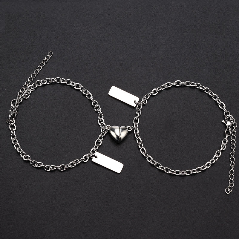 Love pendant couple bracelet magnet