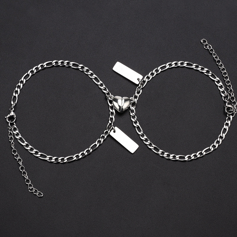 Love pendant couple bracelet magnet