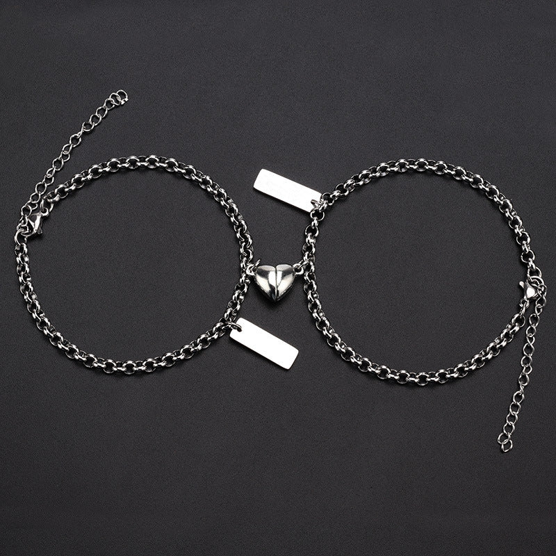Love pendant couple bracelet magnet