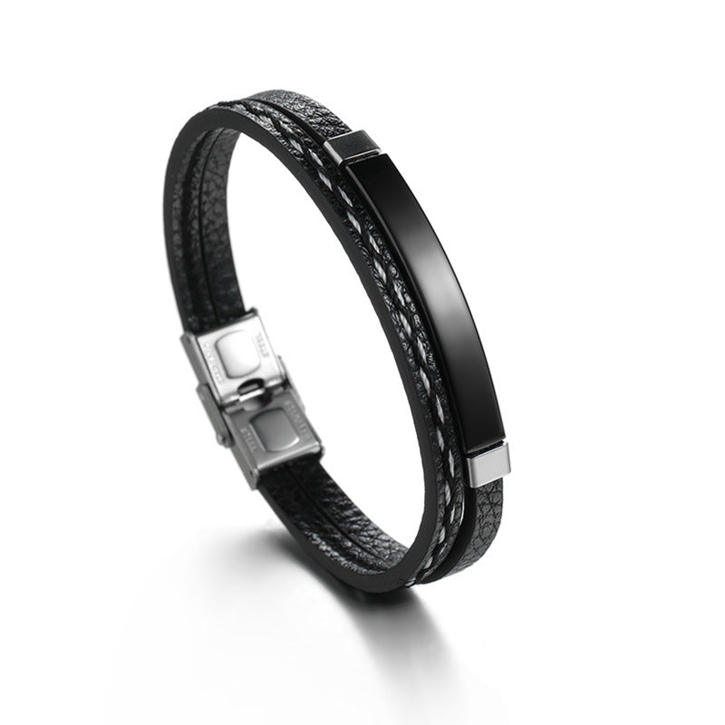 Custom leather bracelet