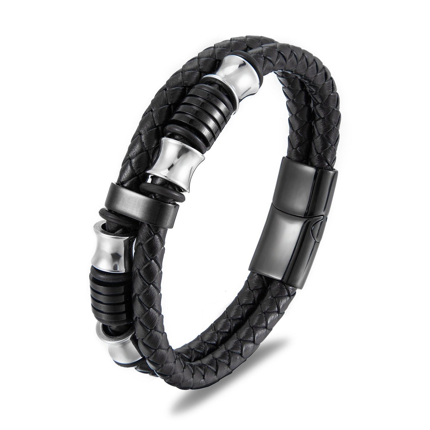 Custom Name Bead Leather Bracelet