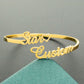 Stainless steel name 3mm bracelet Plated 18K real gold English letter bracelet