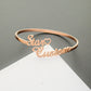 Stainless steel name 3mm bracelet Plated 18K real gold English letter bracelet
