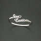 Stainless steel name 3mm bracelet Plated 18K real gold English letter bracelet