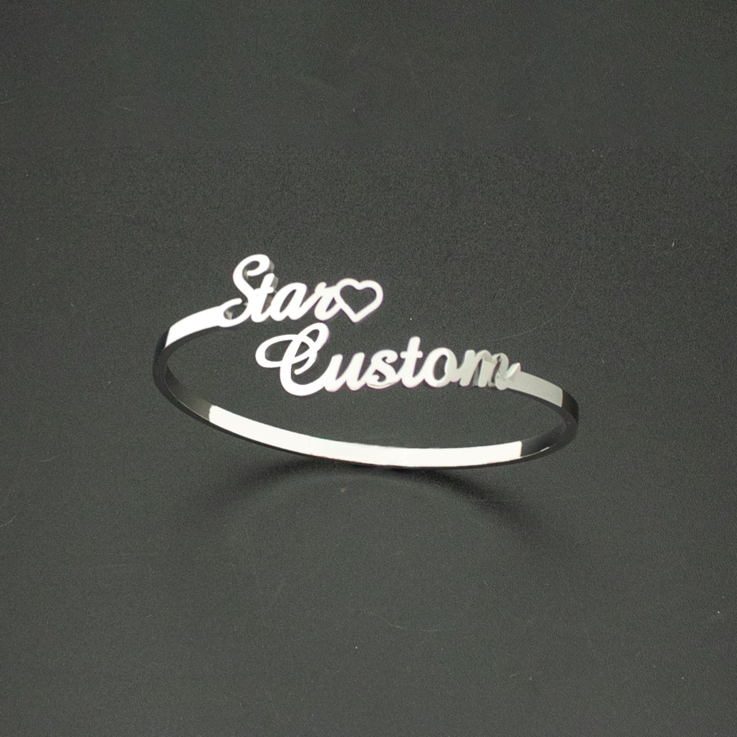 Stainless steel name 3mm bracelet Plated 18K real gold English letter bracelet