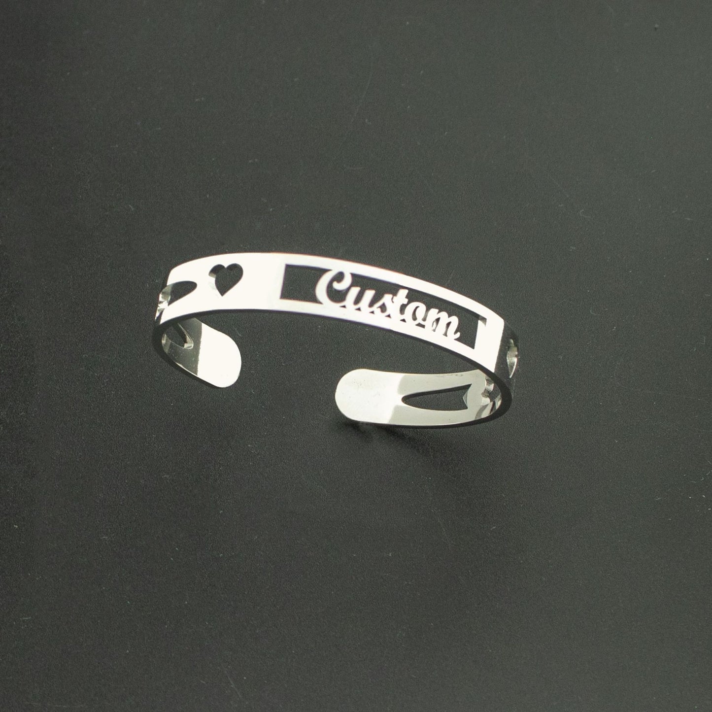 Custom Stainless Steel Name 10mm Bracelet Plated 18K Real Gold English Letter Bracelet