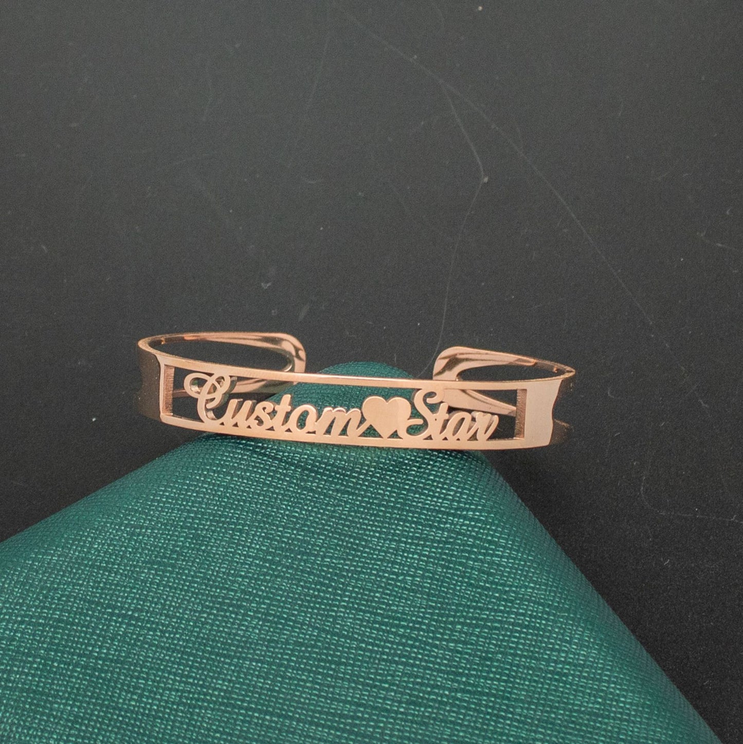Custom Stainless Steel Name 10mm Bracelet Plated 18K Real Gold English Letter Bracelet