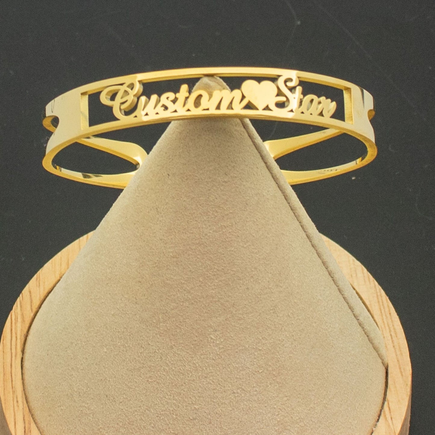 Custom Stainless Steel Name 10mm Bracelet Plated 18K Real Gold English Letter Bracelet