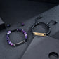 Stainless steel curved engraved bead bracelet