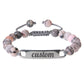 Stainless steel curved engraved bead bracelet