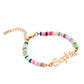 Clay sheet stainless steel plated 18K real gold letter bracelet