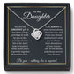 Four-leaf clover necklace gift for daughter