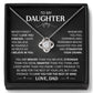 Four-leaf clover necklace gift for daughter
