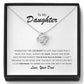 Four-leaf clover necklace gift for daughter