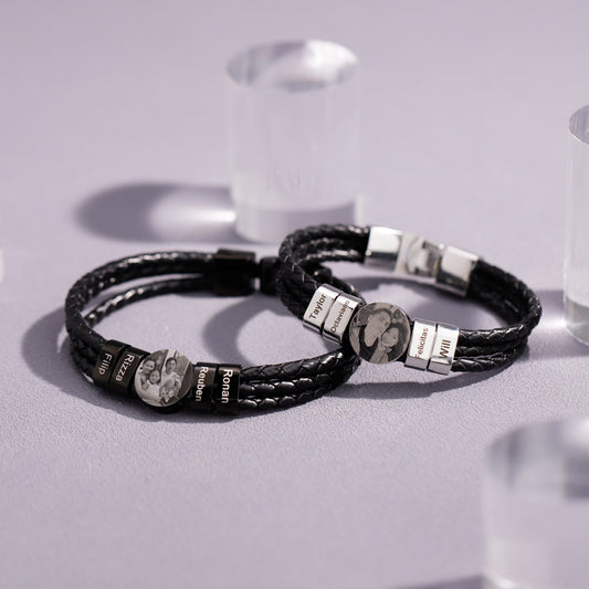 Custom engraved photo bracelet