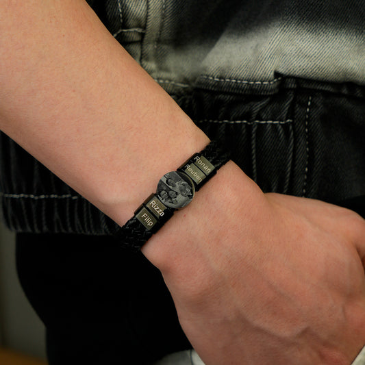 Custom engraved photo bracelet