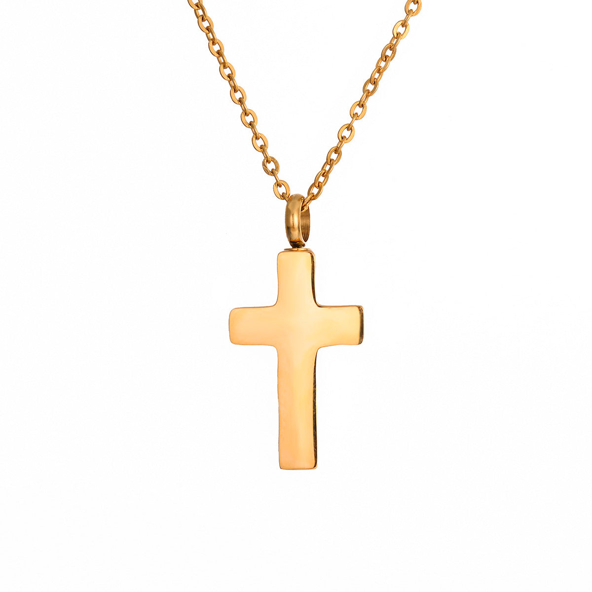 Custom Pet hair, ash memorial cross necklace