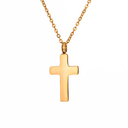 Custom Pet hair, ash memorial cross necklace