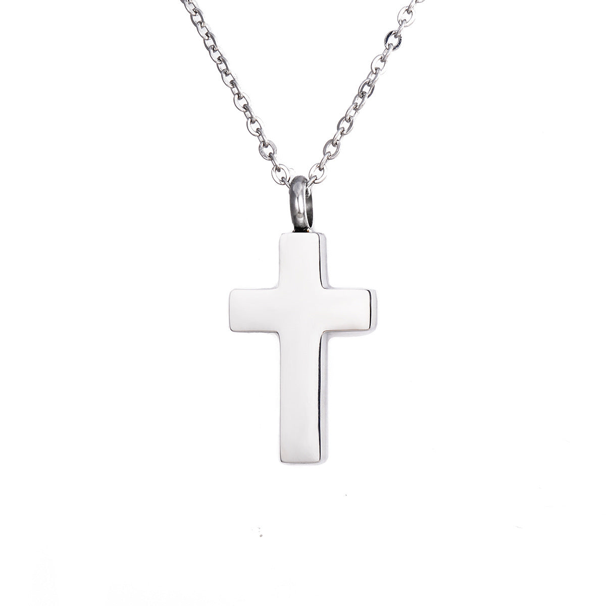 Custom Pet hair, ash memorial cross necklace
