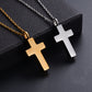 Custom Pet hair, ash memorial cross necklace