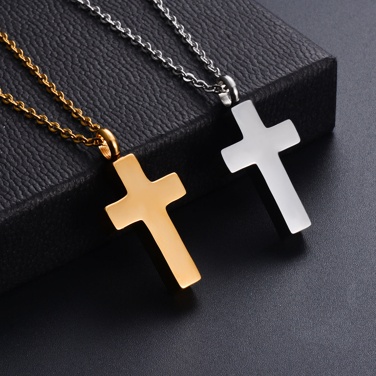 Custom Pet hair, ash memorial cross necklace