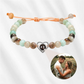 Personalized Frosted Stone Heart Photo Bracelet