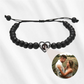 Personalized Frosted Stone Heart Photo Bracelet