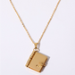 Personalized book necklace