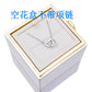 Personalized Lettering Double Heart Necklace with Rotatable luxury gift box