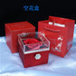 Personalized Lettering Double Heart Necklace with Rotatable luxury gift box