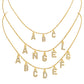 Personalized Zircon Letter Necklace - A Chain style