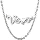 Personalized Vovó baby pendant grandmother necklace stainless steel boy girl figurine name necklace