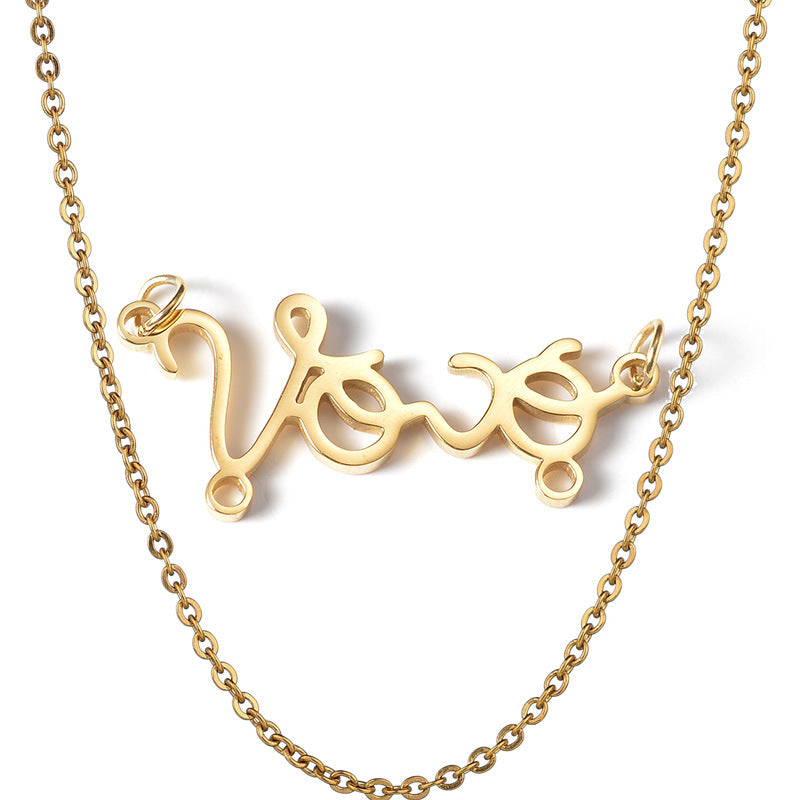 Personalized Vovó baby pendant grandmother necklace stainless steel boy girl figurine name necklace