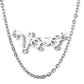 Personalized Vovó baby pendant grandmother necklace stainless steel boy girl figurine name necklace