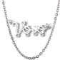 Personalized Vovó baby pendant grandmother necklace stainless steel boy girl figurine name necklace
