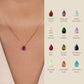 Stainless Steel Birthstone Necklace