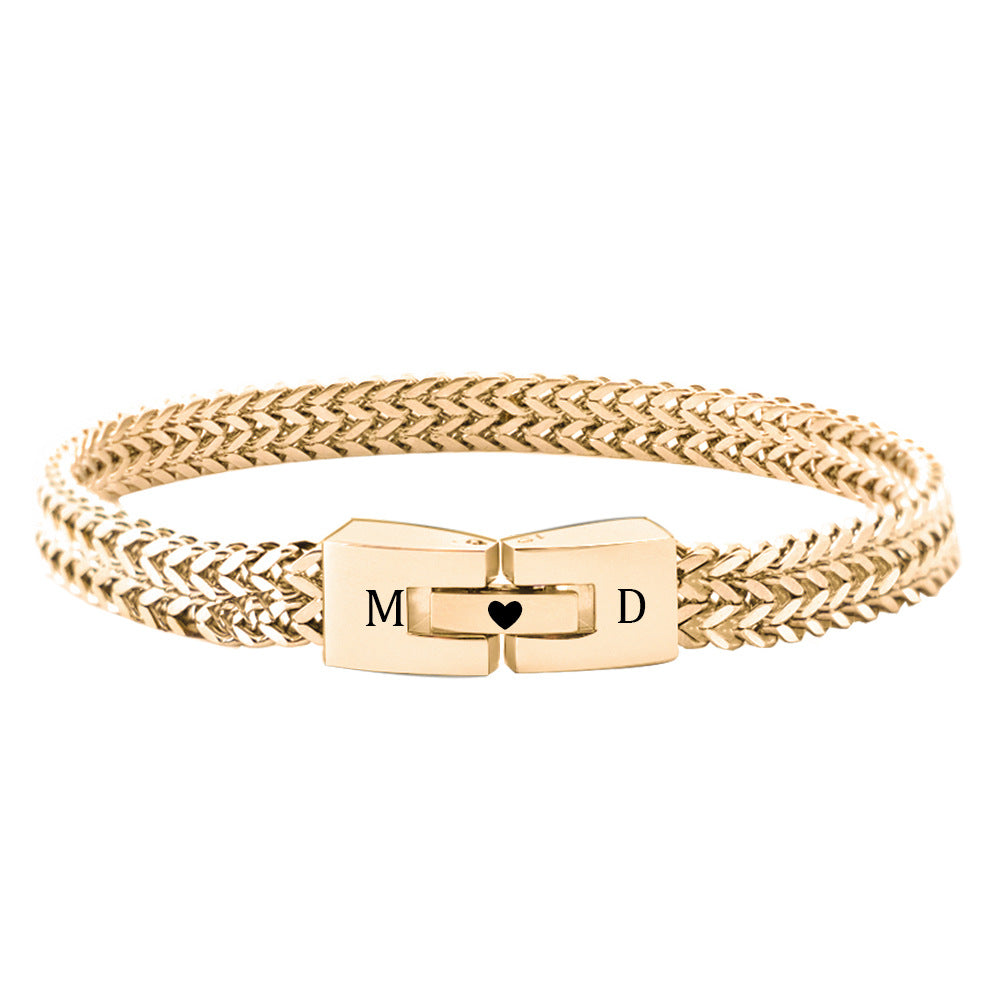 Personalized Engraved Name Stainless Steel Bracelet