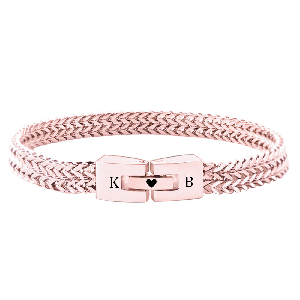Personalized Engraved Name Stainless Steel Bracelet
