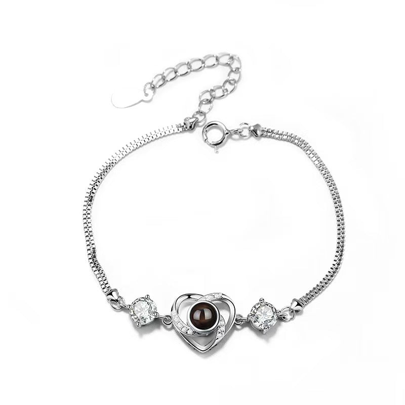 Personalized Heart Photo Projector Bracelet