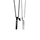 Personalized Heart-Shaped Magnetic Couples Engraved 3D Stick Necklace