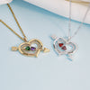 Personalized Engraved Cupid's Arrow Necklace with Birthstone