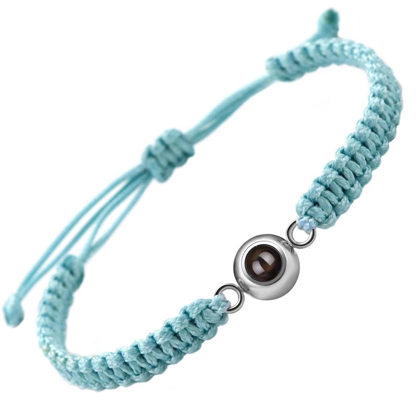 Personalized Photo Projection Flat Knot Bracelet